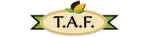 Logo T.A.F taste a different flavor